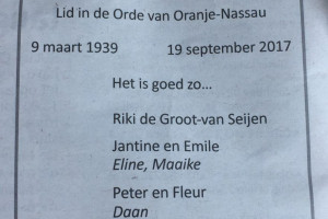 In memoriam: Piet de Groot